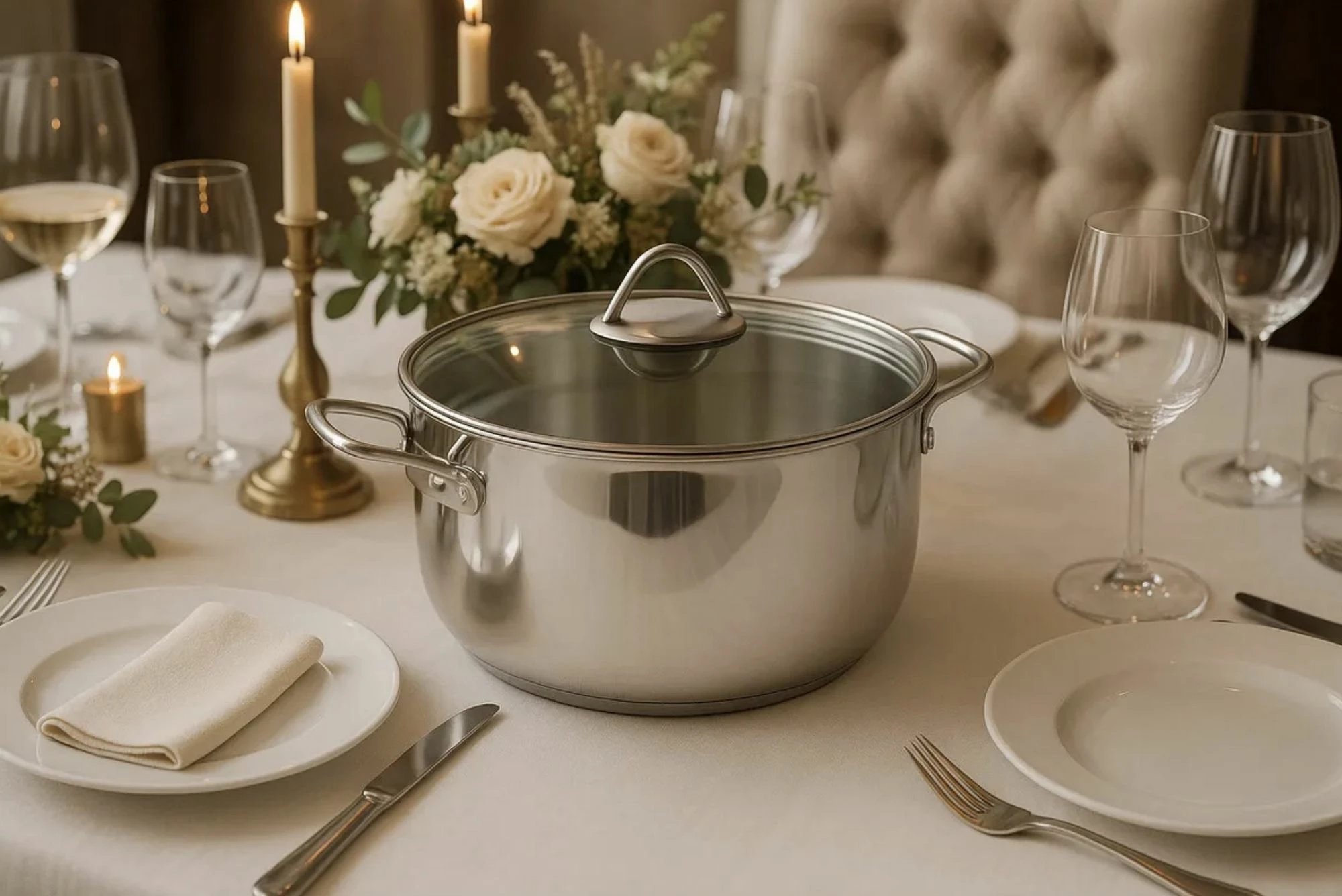 Set tenxheresh inox (2 copë), Hermia, D54