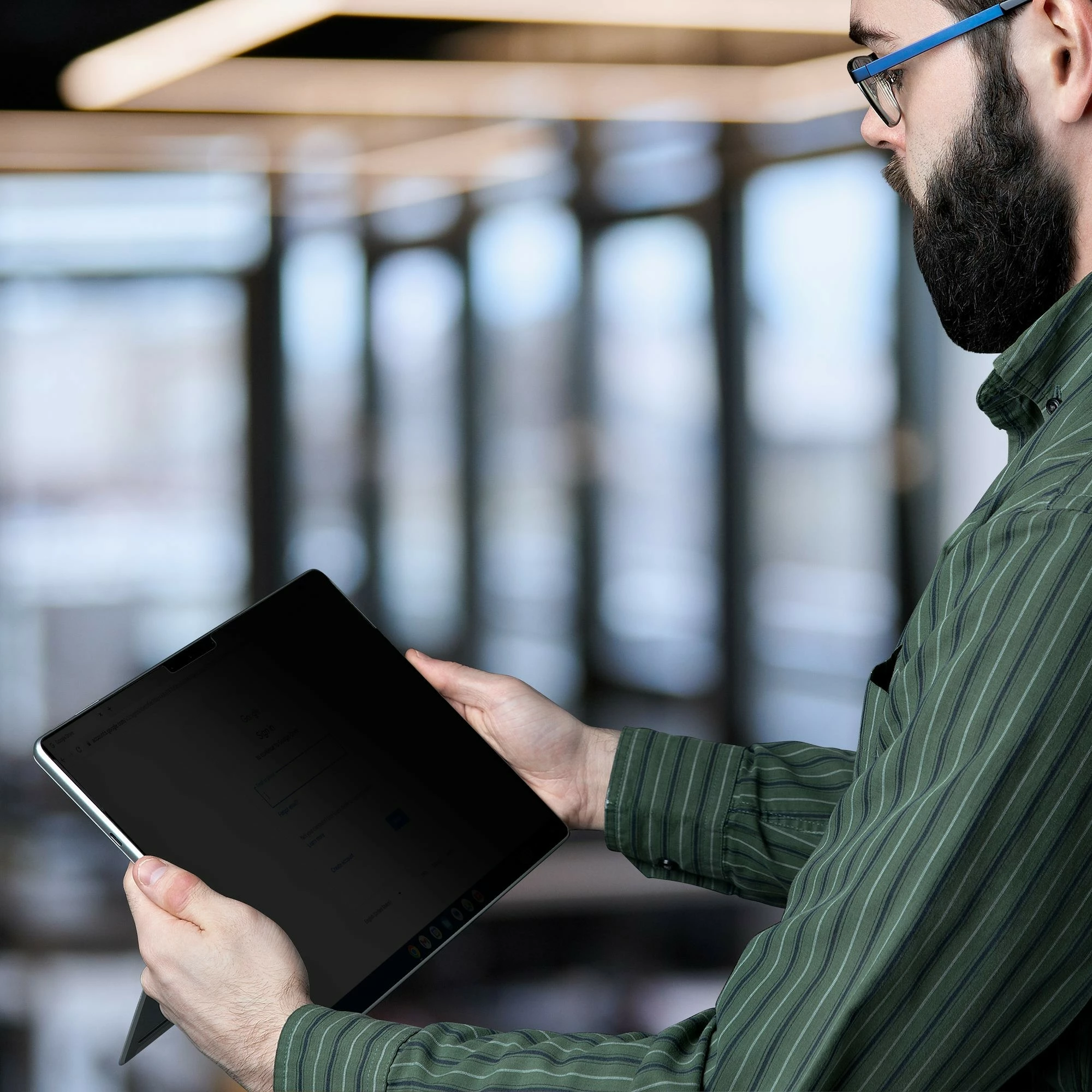 Filtër privatësie StarTech Surface, 3:2, për tablet, i zi/transparente