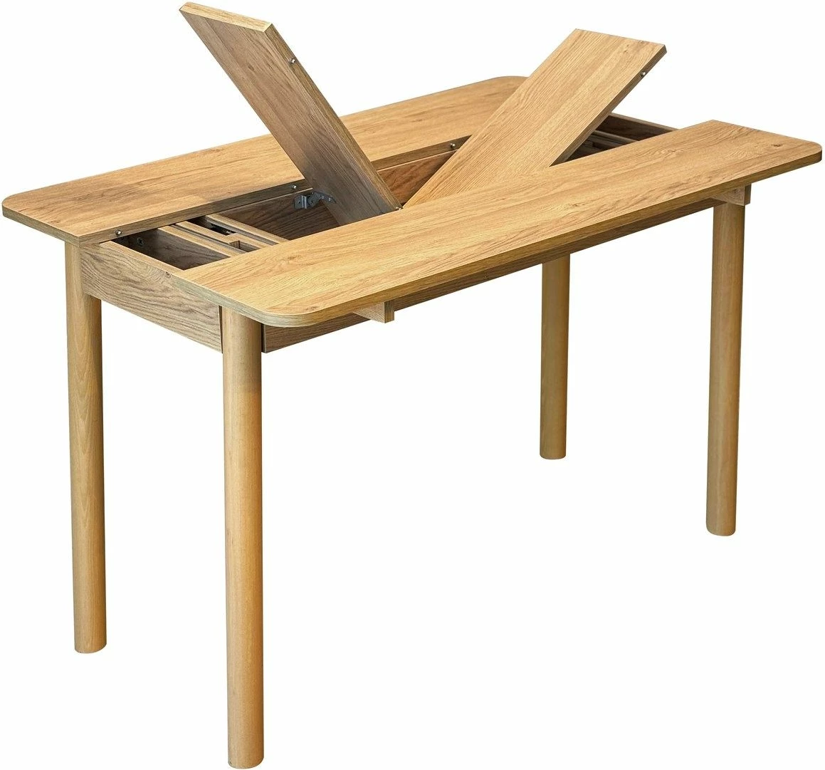 Tavolinë me karrige, set 5 pjesësh, ngjyrë lis dhe antracit, Skye Decor, Vina Mini 02 1053