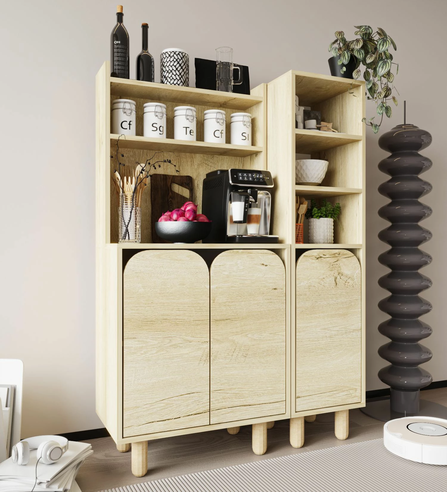 Dollap multifunksional Skye Decor, Parma 3, ngjyrë lisi Sapphire Oak