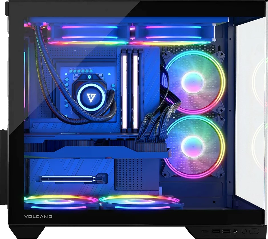 Kasë MODECOM Volcano Panorama APEX ARGB 5F, Midi Tower, gri