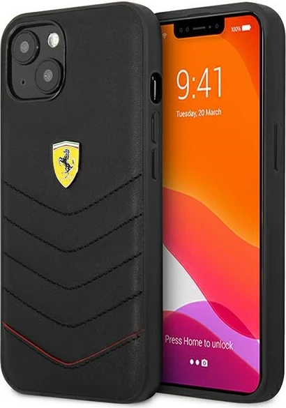 Mbështjellës Ferrari Off Track Quilted për iPhone 13 mini, 5.4", i zi, hardcase