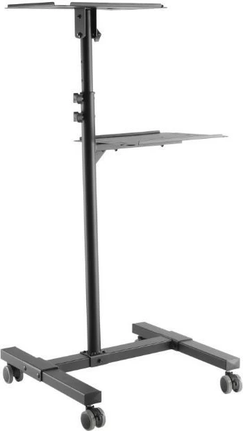 Tavolinë mobile për projektor Techly 362145, metalike, e zezë