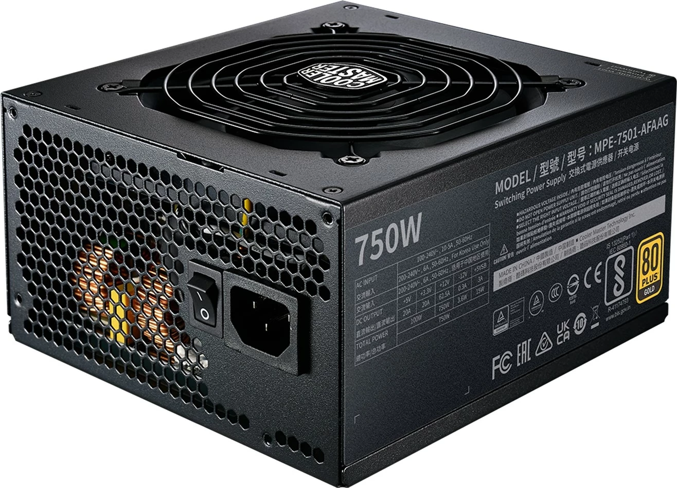 Furnizues energjie Cooler Master MWE Gold 750 V2, 750 W, ATX, i zi