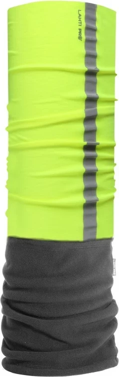 Shami tubi fleece multifunksionale LAHTI PRO L1030400, me shirita reflektues, verdhë-gri