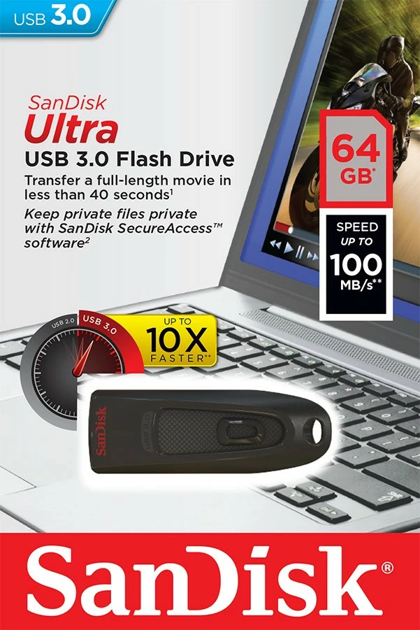 USB SanDisk Ultra 64GB, USB 3.0, i zi