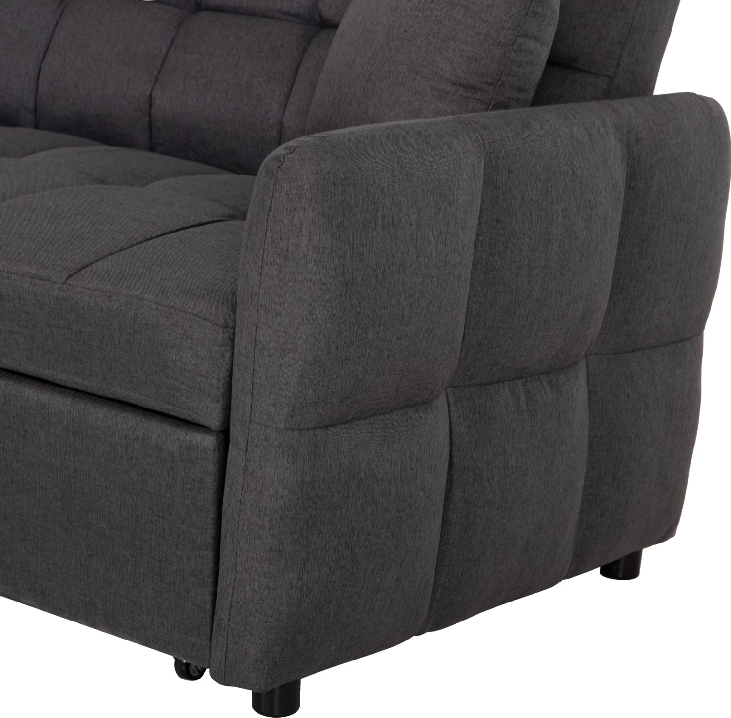 Kënd-sofë krevate me chaise të kthyeshme, ngjyrë gri, NEZU FH3294.01, 213x145x83cm