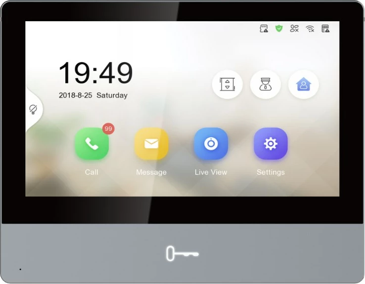 Sistem video interkomi Hikvision DS-KH8350-WTE1, 7 inç, i zi