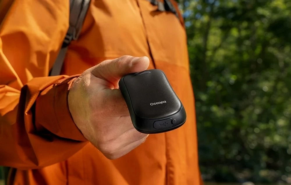 Ngrohës elektrik për duar Ocoopa UT3061, 6000 mAh, Alumini, i zi