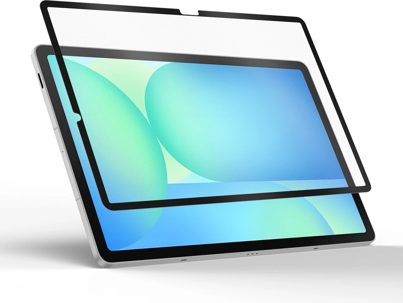 Film mbrojtës mat për tablet Samsung Galaxy Tab S10 FE/S9/S9 FE/S8/S7, Dux Ducis Naad Paperlike, transparent me kornizë të zezë