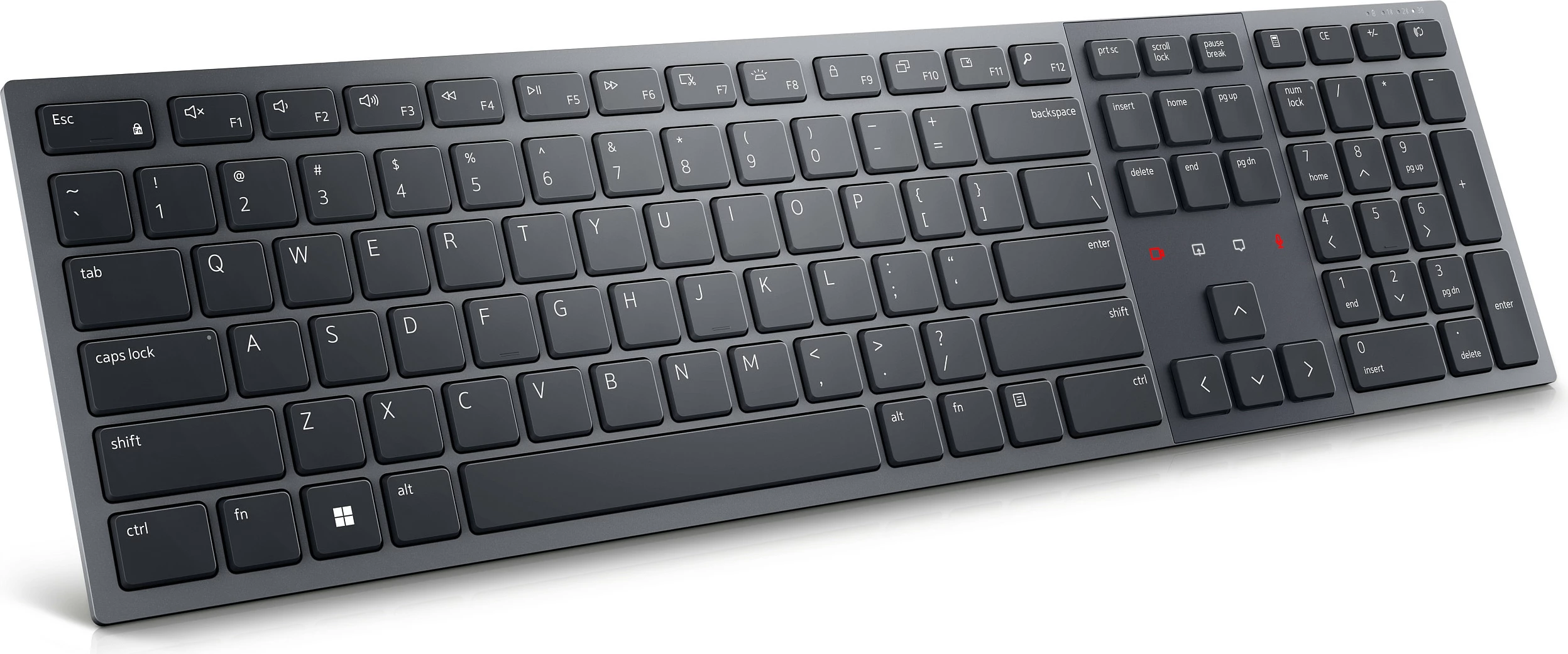 Tastierë DELL KB900, full-size, wireless, RF + Bluetooth, QWERTZ, grafit