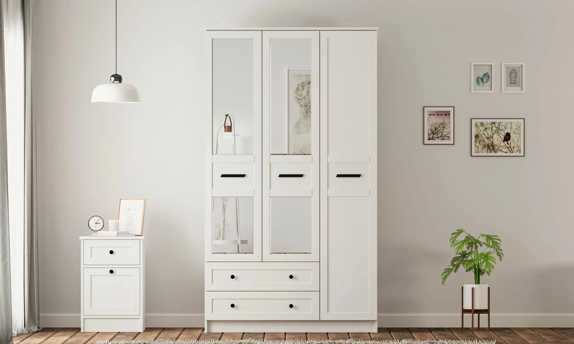 Dollap Skye Decor, ngjyrë e bardhë mat, RB-168-01-008