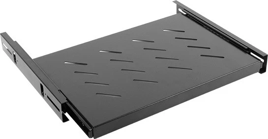 Raft tërheqës Lanberg për kabinete 19'' 600mm 1U, e zezë