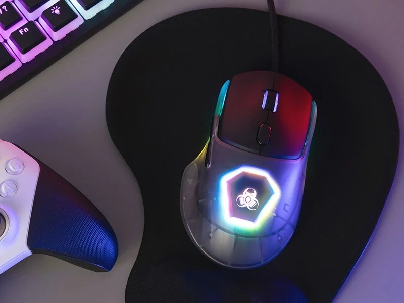 Maus Tracer GameZone NEON USB, RGB, 12400 dpi, i zi