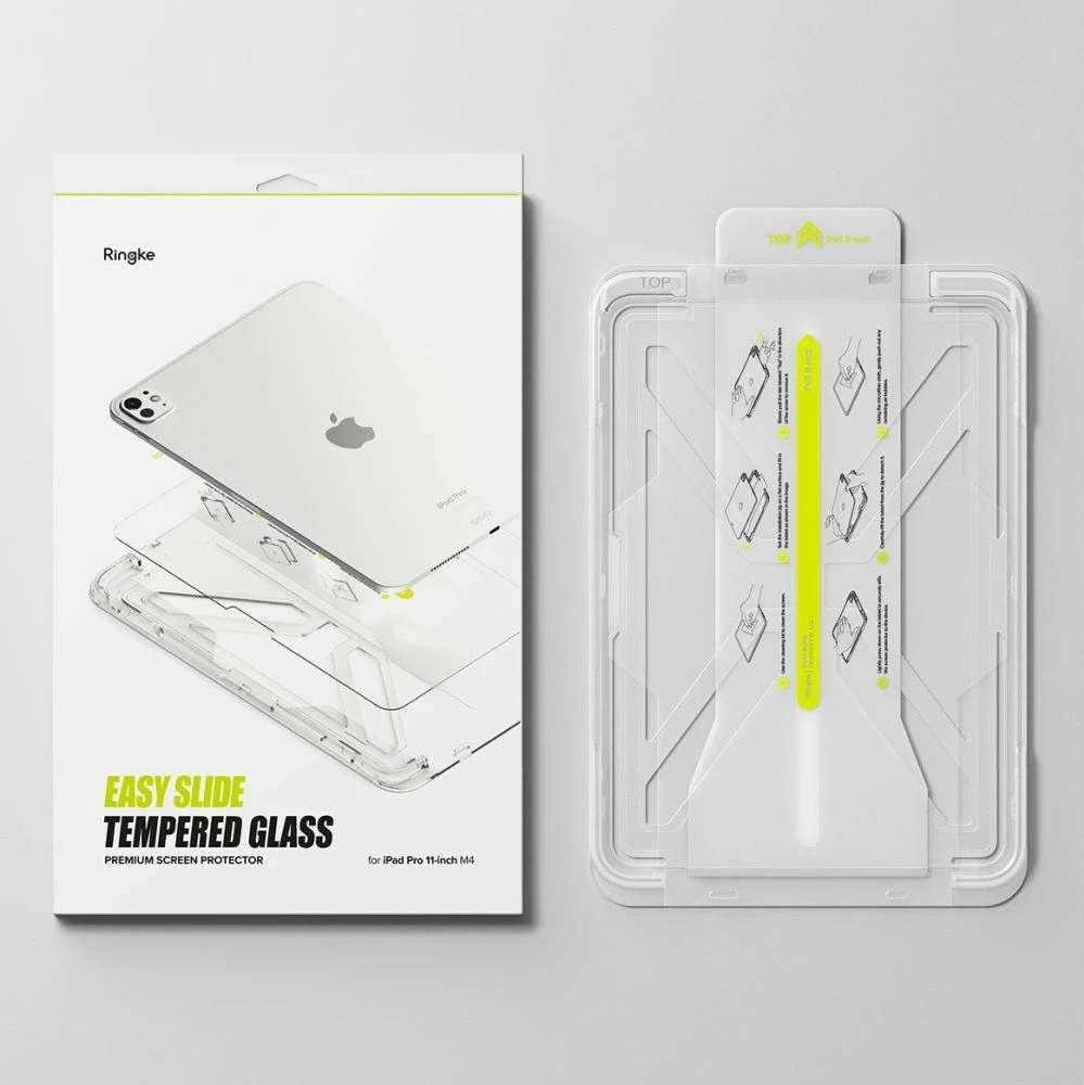 Xham i temperuar për ekran Ringke Easy Slide për iPad Pro 11" (2024, 5th Gen), Transparent