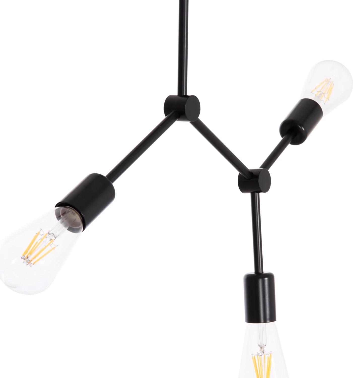 Llambë tavani me 3 drita, metal i zi, LIGHTY FH7404.11, 52x5x48cm