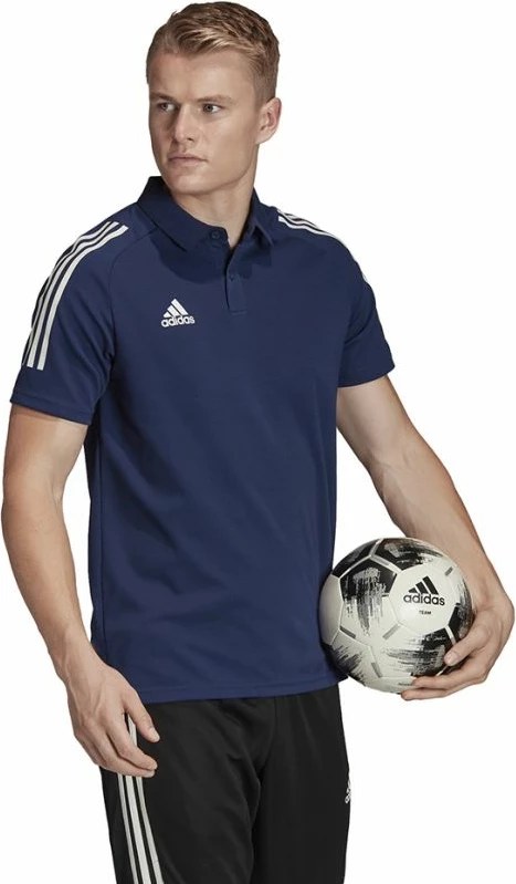 Maicë Polo për meshkuj adidas, ngjyrë blu deti dhe e bardhë