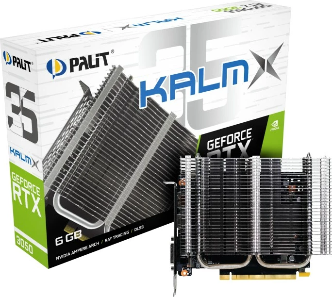 Kartelë grafike Palit GeForce RTX 3050 KalmX, 6 GB GDDR6, e zezë