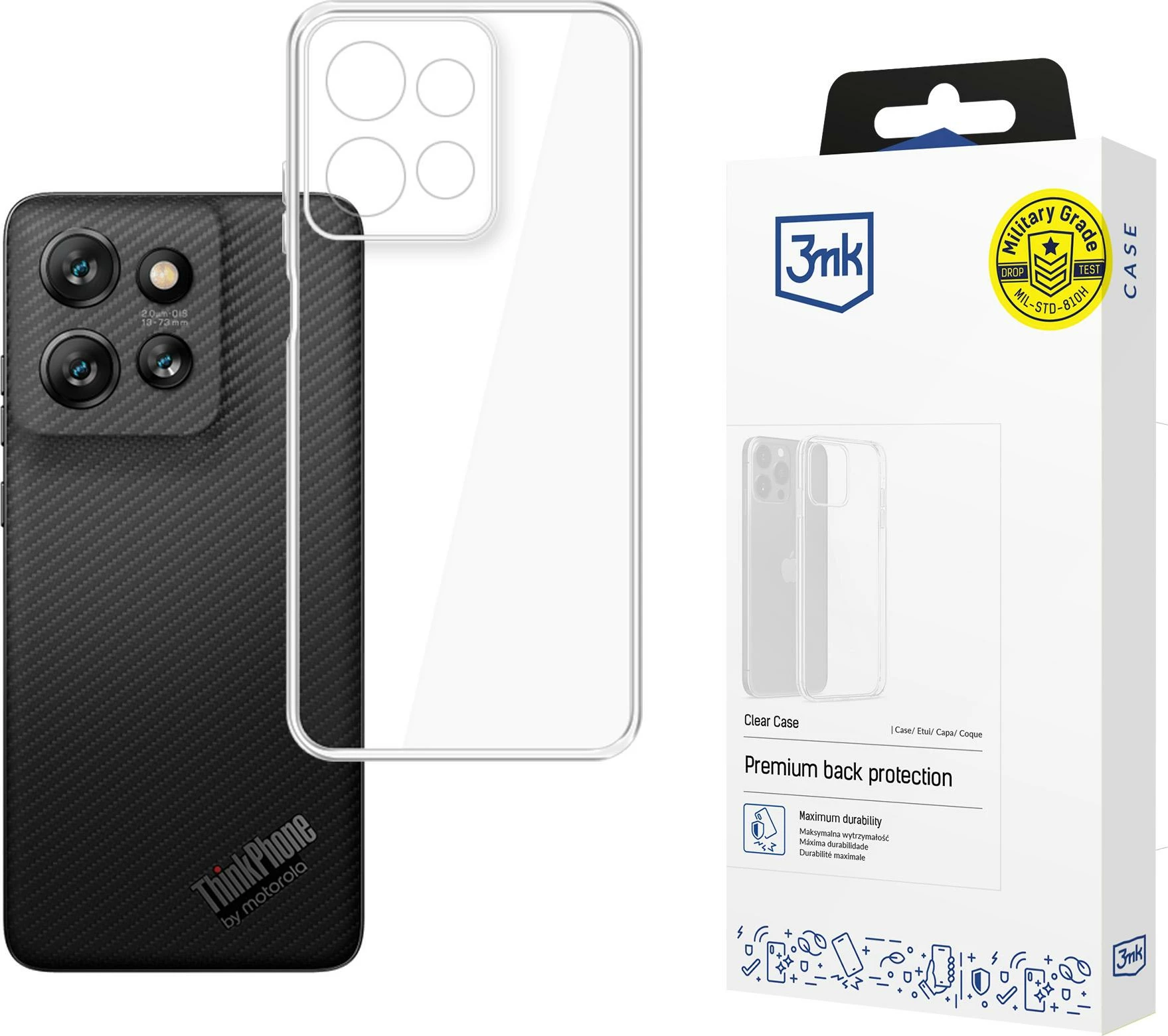 Mbështjellës 3mk Protection Clear Case për Motorola ThinkPhone25, Transparent