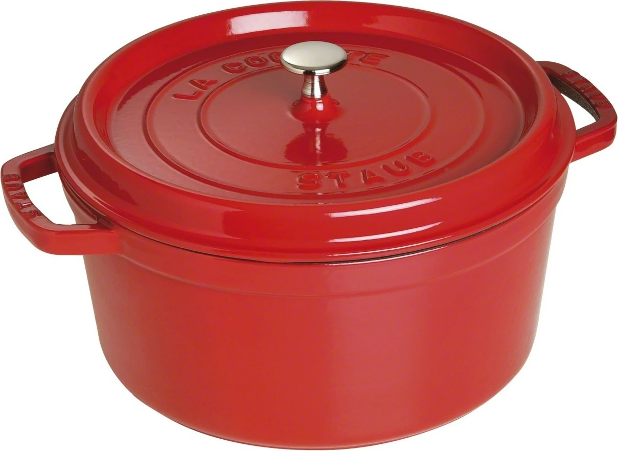 Tenxhere gize Staub La Cocotte 28cm, e kuqe