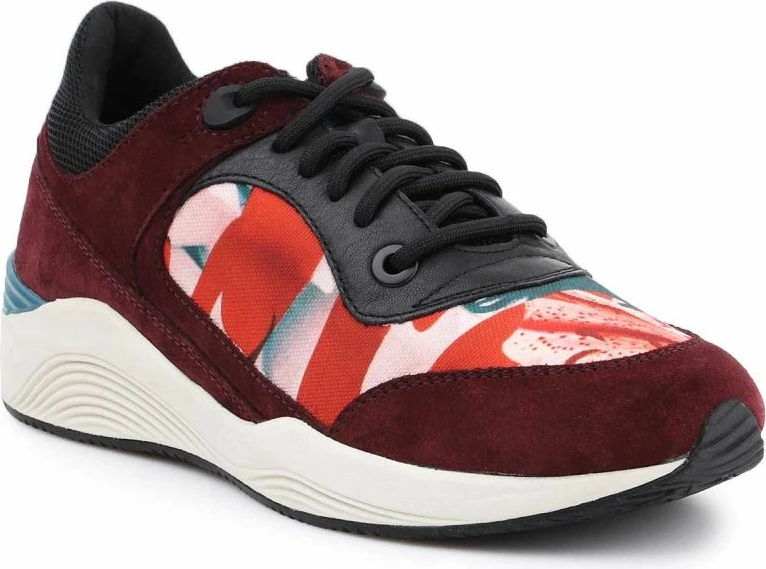 Këpucë lifestyle Geox femra, të zeza dhe të kuqe