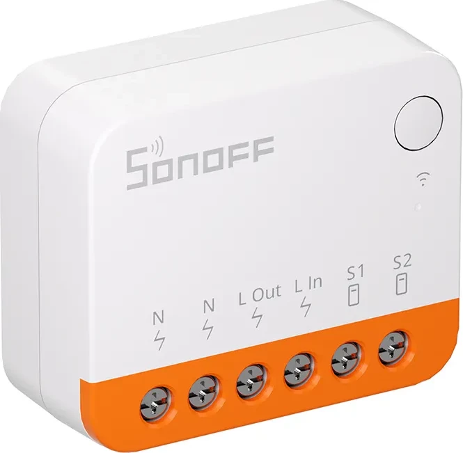 Switch i mençur Sonoff MINIR4, Wi-Fi, për Smart Home, Bardhë/Portokalli