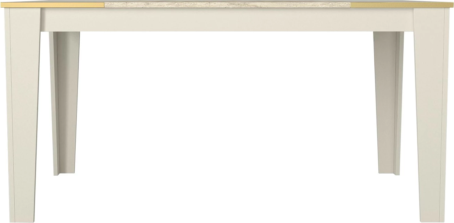 Tavolinë ngrënieje Skye Decor, ngjyrë travertin, sandstone