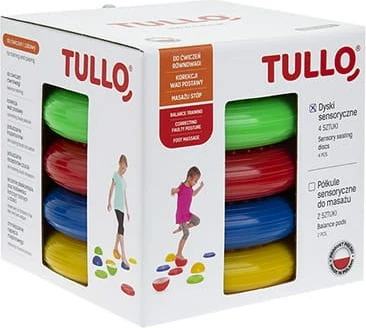 Disqe sensorike Tullo, 4 copë, ngjyra të ndryshme
