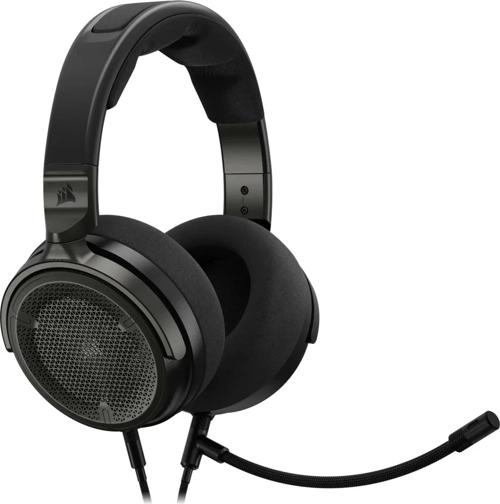 Kufje Corsair Virtuoso Pro Carbon, me mikrofon të shkëputshëm, ngjyrë e zezë