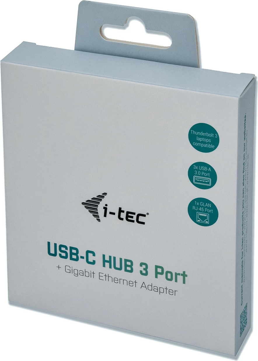 USB-C HUB I-Tec Metal 3 porta + Gigabit Ethernet, gri