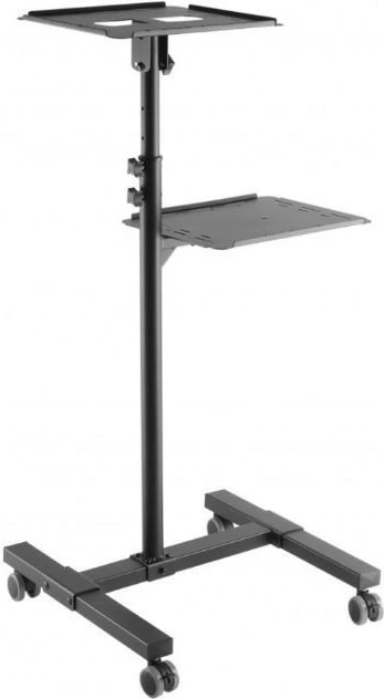 Tavolinë mobile për projektor Techly 362145, metalike, e zezë