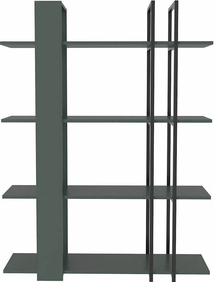 Raft librash Skye Decor, ngjyrë e gjelbër dhe e zezë