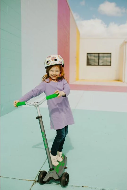 Skuter për fëmijë Deluxe, gri/jeshil