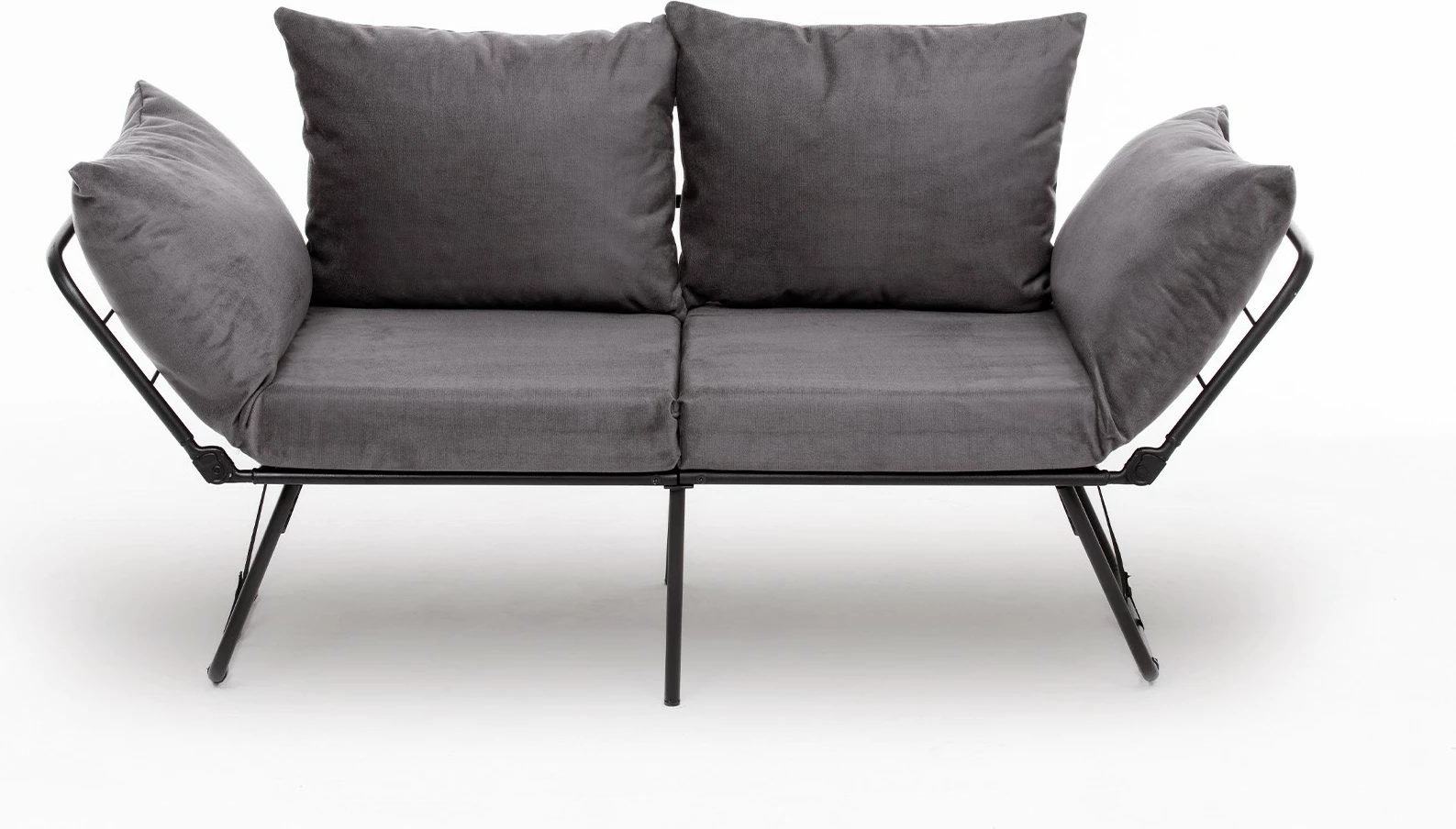 Divan 2-vendësh, shndërrohet në shtrat, ngjyrë gri, Viper