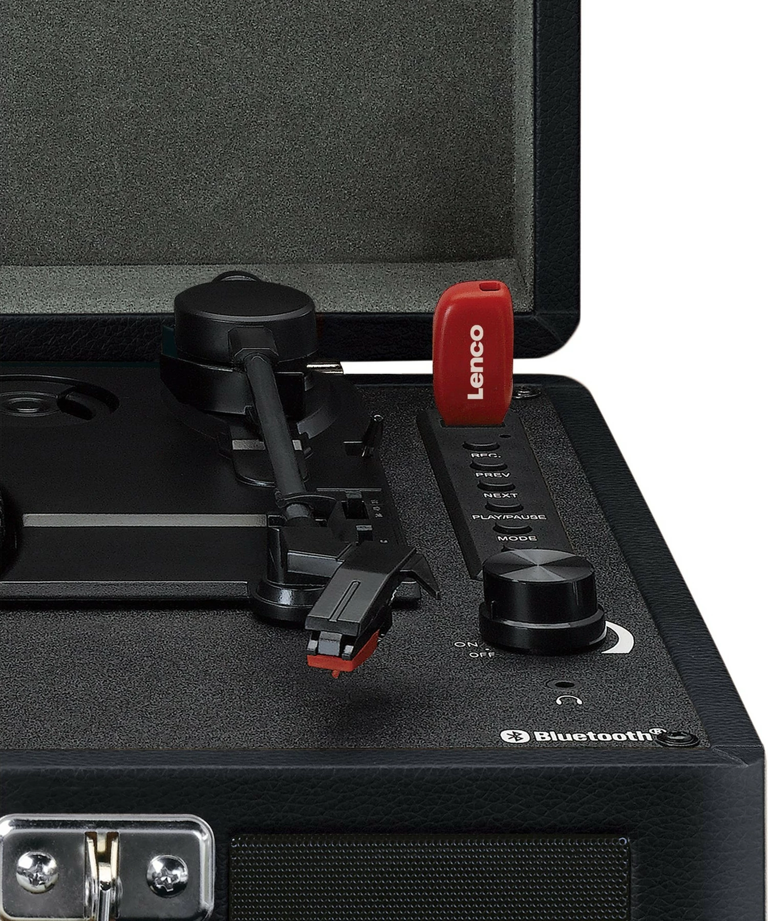 Gramafon Lenco TT-115, Bluetooth, 2 altoparlantë, USB, i zi