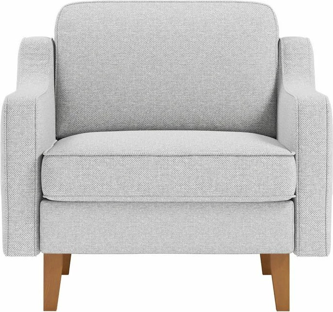 Fotelje një vendëshe Robin, ngjyrë pebble, këmbë druri walnut