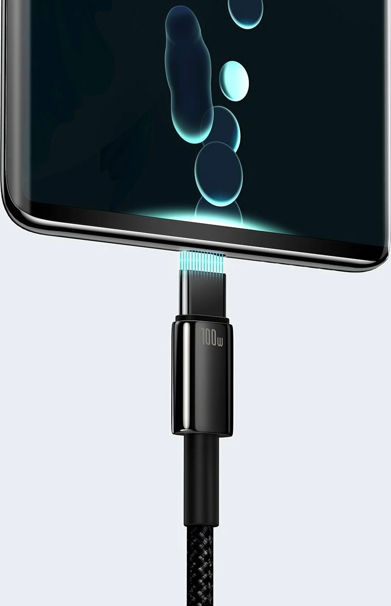 Kabllo USB-A në USB-C Baseus CAWJ000101 2m 100W USB 2.0, e zezë