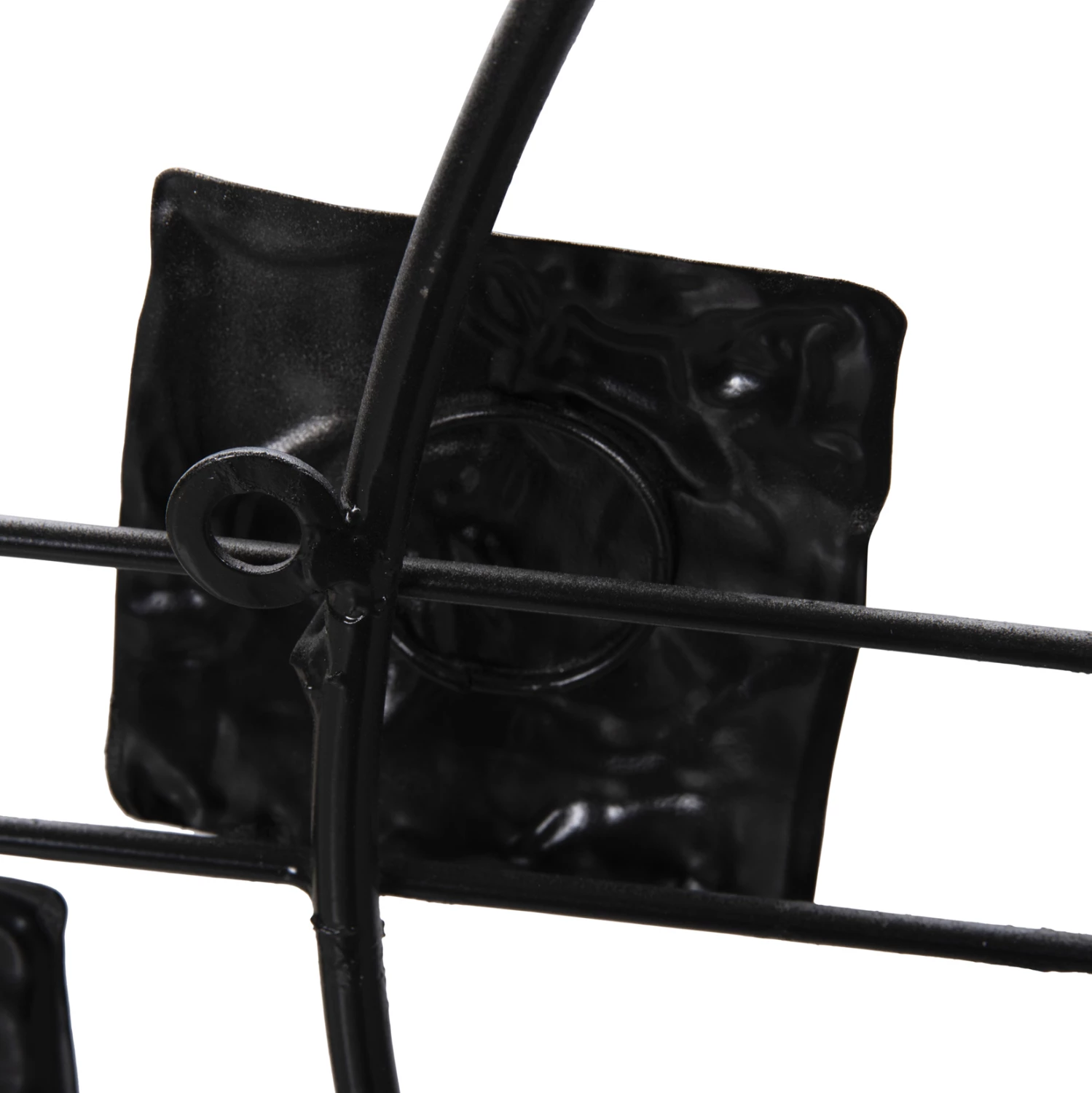 Orë muri metalike, ngjyrë e bardhë, me tregues dhe numra të zinj, FH4209, 92x51 cm