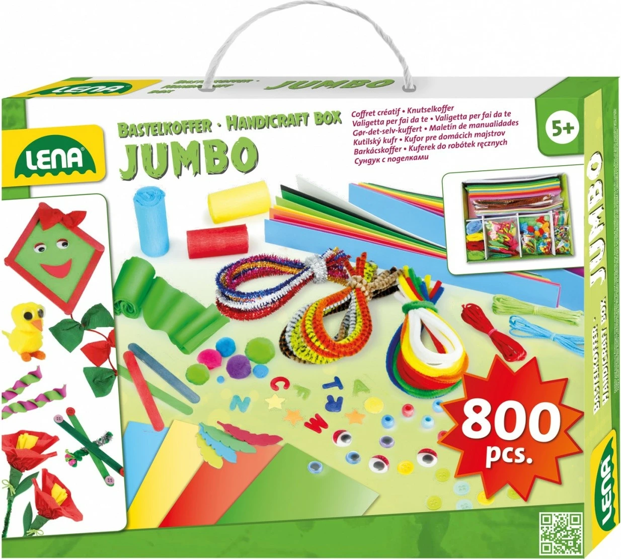 Set kreativ Lena Jumbo, 800 pjesë, shumëngjyrëshe