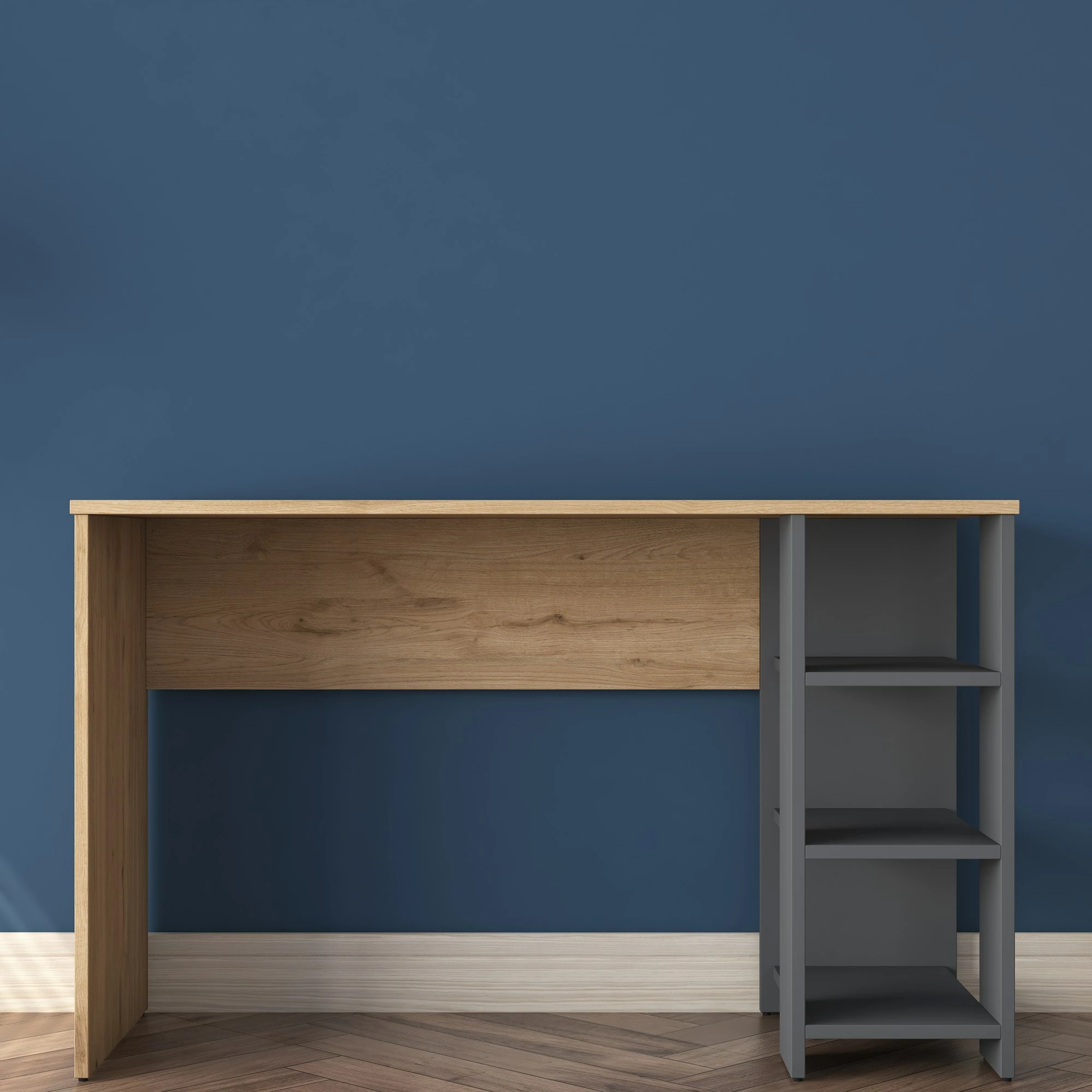 Tavolinë pune për studim, ngjyrë arre dhe antracit, HA108 - 2585