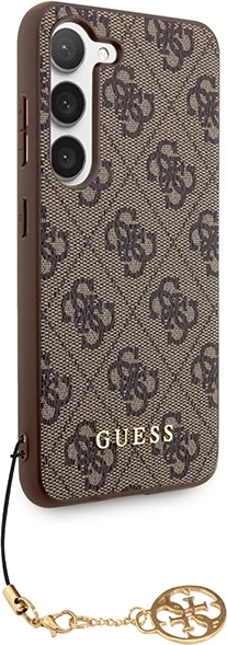 Mbështjellës Guess 4G Charms Collection për Samsung Galaxy A55, Kafe