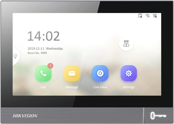 Sistem video-interfoni Hikvision DS-KH8381-WTE1, 7", i zi