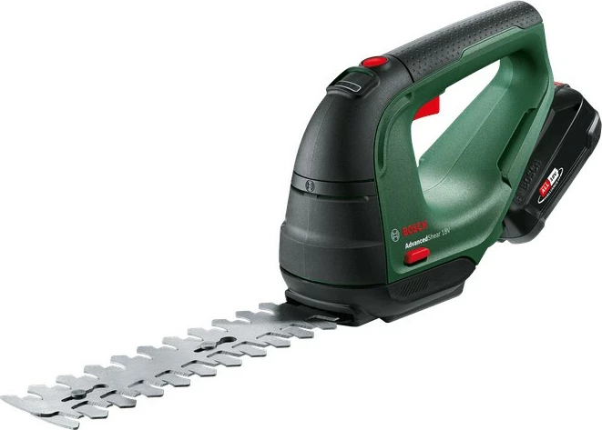Prerës shkurresh Bosch AdvancedShear 18V-10, 18V, 2Ah, 10cm, zi/gjelbër