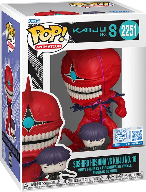 Figurinë koleksionuese Funko Pop! Animation Kaiju No. 8 - Hoshina & Kaiju No. 10, vinil, set 2 copë, e kuqe