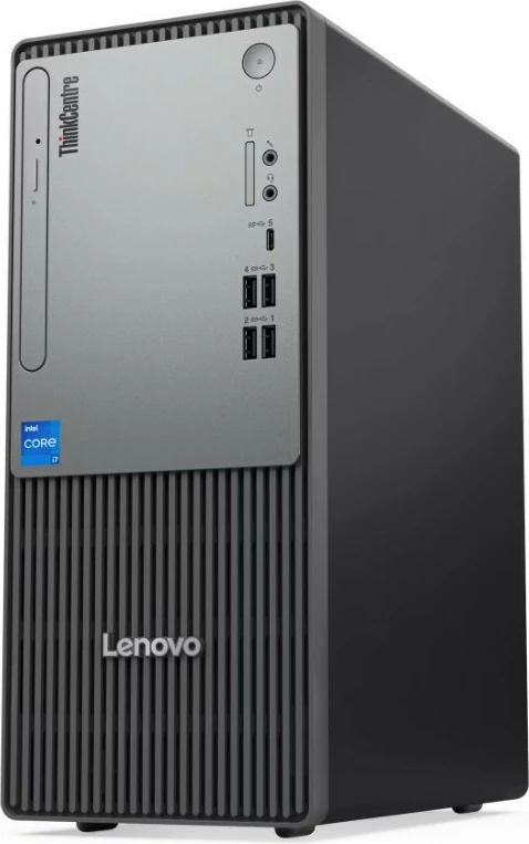 Kompjuter desktop Lenovo ThinkCentre neo 50t Gen 5 12UD0031PB i3-14100 8GB RAM 256GB SSD Windows 11 Pro, e zezë, me maus dhe tastierë