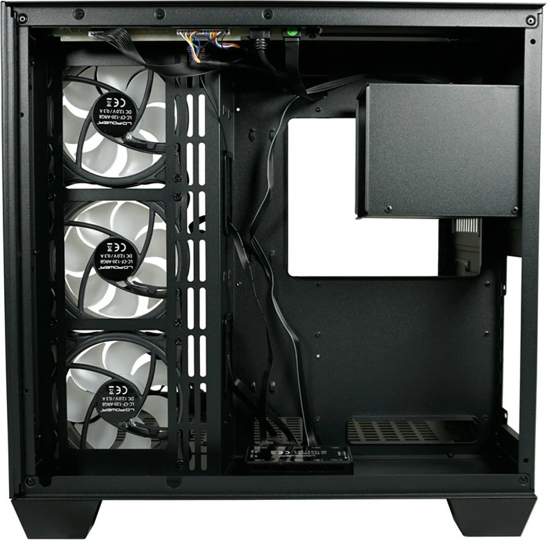 Kasë LC-Power 809B Dark Storm_X, Midi Tower, ATX, RGB, e zezë