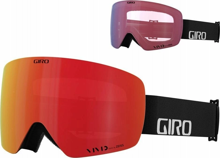 Syze skijimi Giro Contour RS GR-7134473 me lente VIVID ZEISS, set 2 lente, e zezë/portokalli