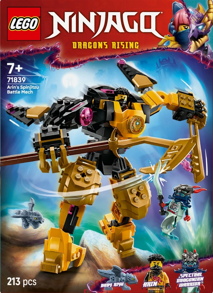 Set LEGO Ninjago Spinjitzu Battle Mech Arina 71839, 213 pjesë, për fëmijë, Plastikë