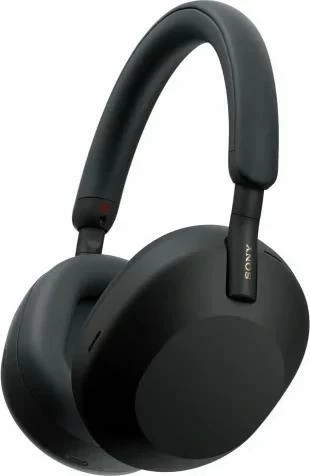 Kufje Sony WH-1000XM5 Bluetooth me ANC dhe mikrofon, të zeza, set me këllëf