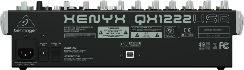 Mikser audio Behringer QX1222USB, 16 kanale